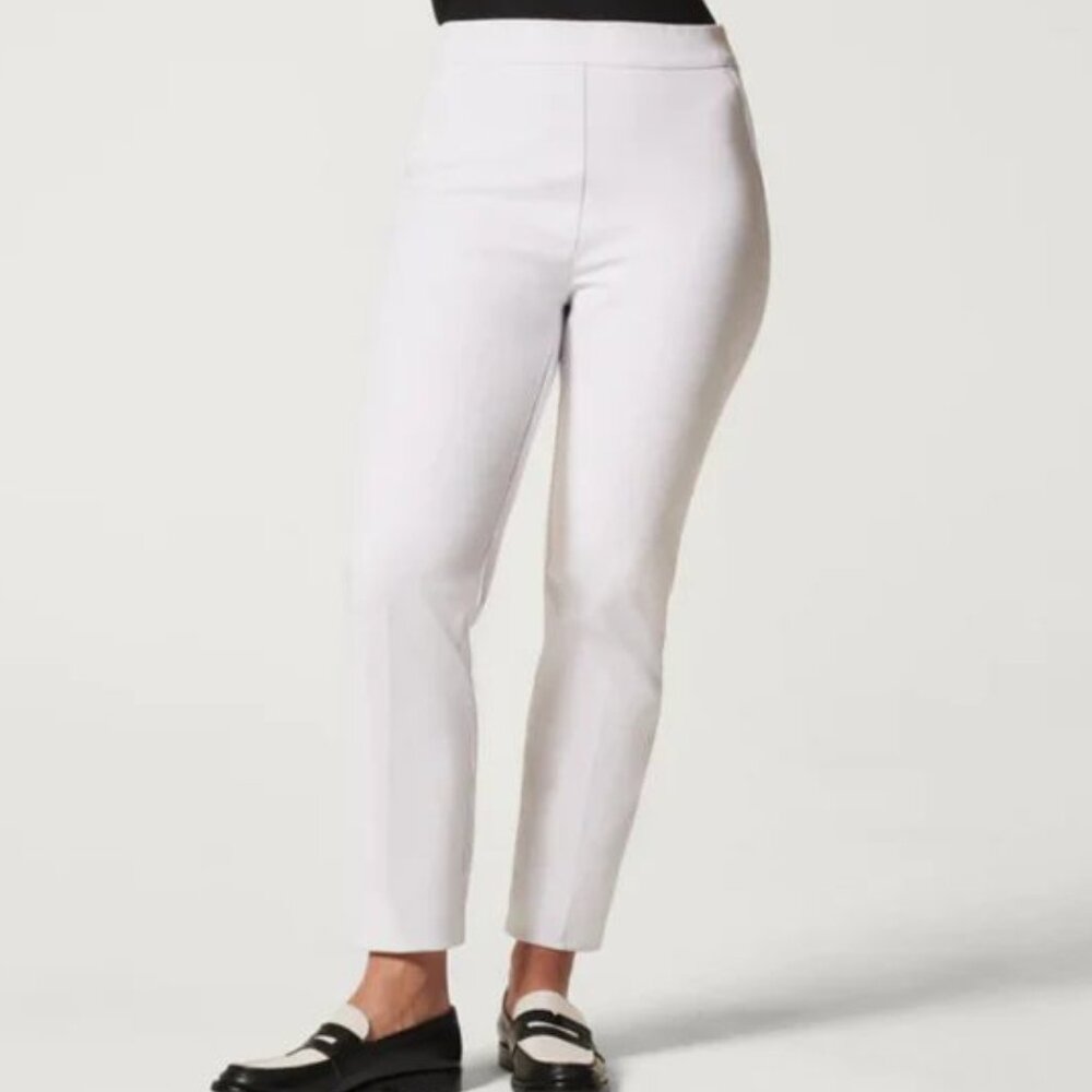 NWT Spanx Silver Lining Slim Straight Classic White Pants Medium